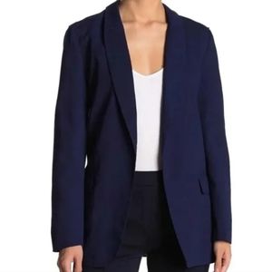 ASTR The Label Women's Boyfriend Navy Blue Blazer